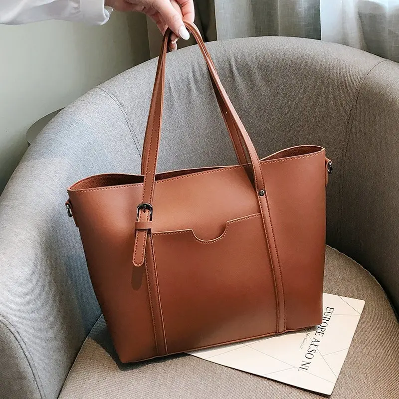 

Large PU Leather Casual Tote Bags for Women 2020 Fashion Luxury Handbags Women Bags Designer Big Bag Shopper Shoulder Bag Brand