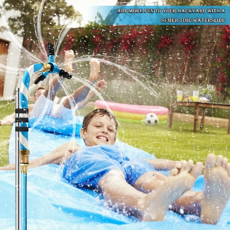 

Trampoline Water Game Sprinkler For Kids Outdoor Summer Fun Yard Waterpark Q0KA