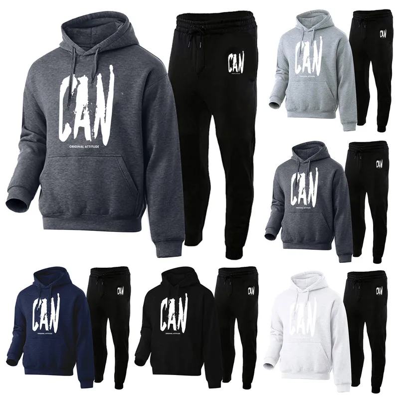 

2021 brand free shipping men's fashion suit casual sports suit men's hoodie/hoodie tracksuit zipper jacket pants tracksuit