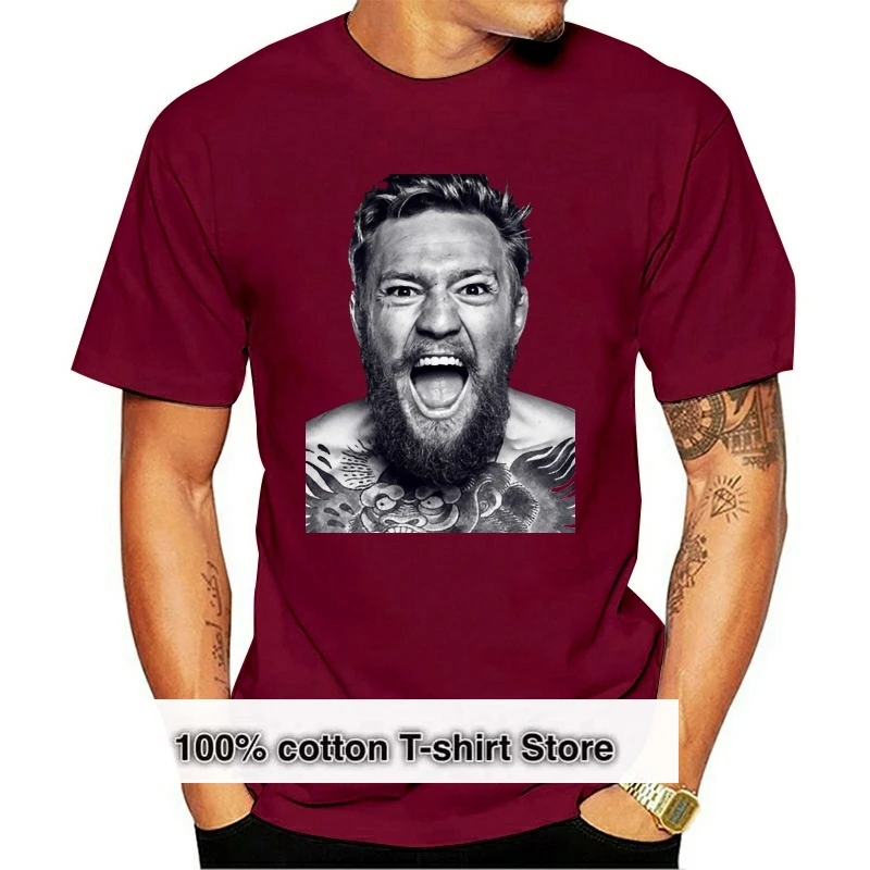 

Printing T-Shirt Adult Oversize Conor Mcgregor Mens Shirt Summer Boxinger Fight Tee Shirt Plus Size