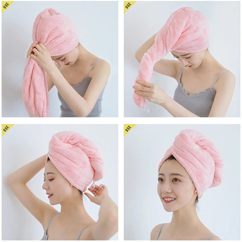 1 шт. микрофибра после душа для сушки волос обертка женщин и девушек Дамское
