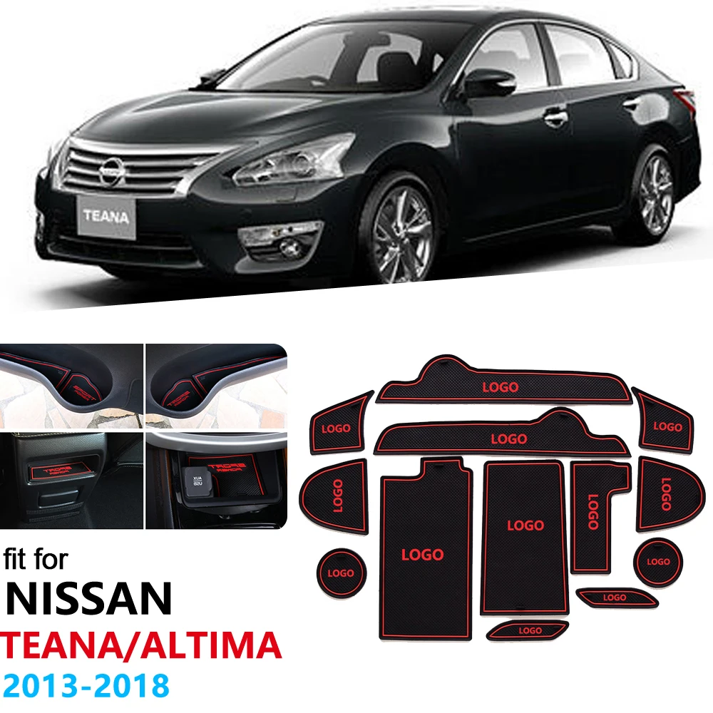 Для Nissan Teana Altima L33 2013~ противоскользящие резиновые ворота слот чашки коврик двери паз коврик наклейки для автомобиля
