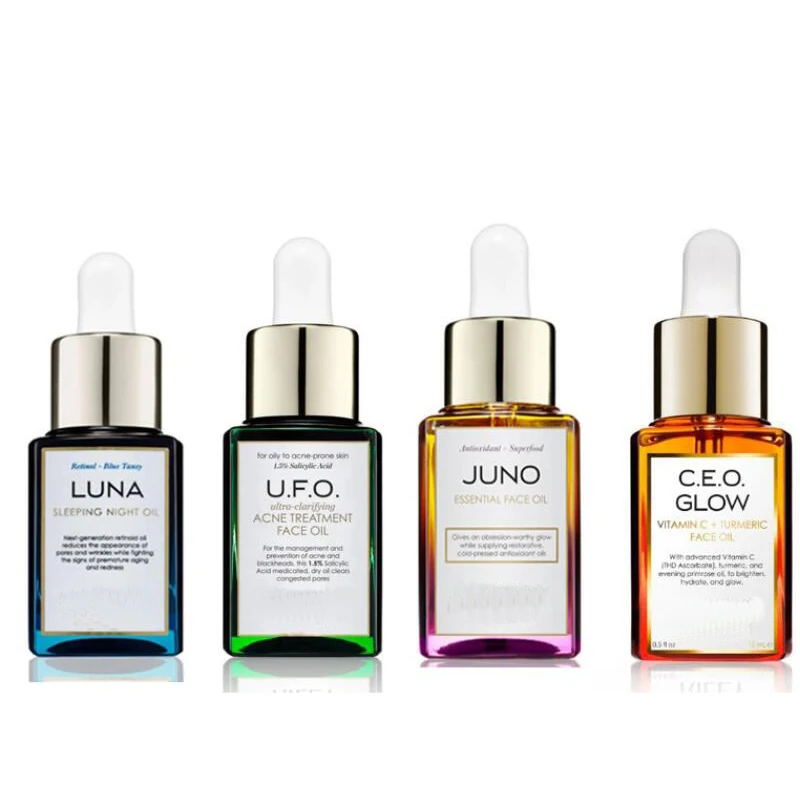 

12pcs JUNO U.F.O LUNA C.E.O Glow Ultra-Clarifying Face Oil Vithmin C Turmeric Sleeping Night Essential Face Oil 15ml