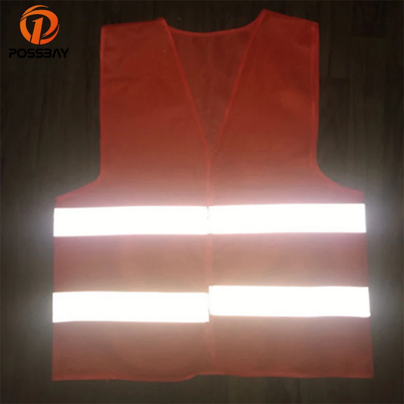 POSSBAY Motorcycle Reflective Vests High Visibility Jackets Motorbike Vest Running Cycling Safety Jacket |