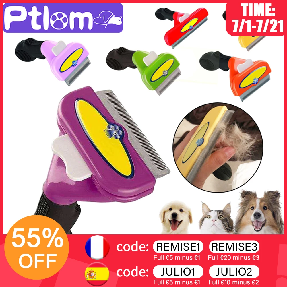 Расческа для вычесывания шерсти кошек и собак длинная короткая щетка груминга