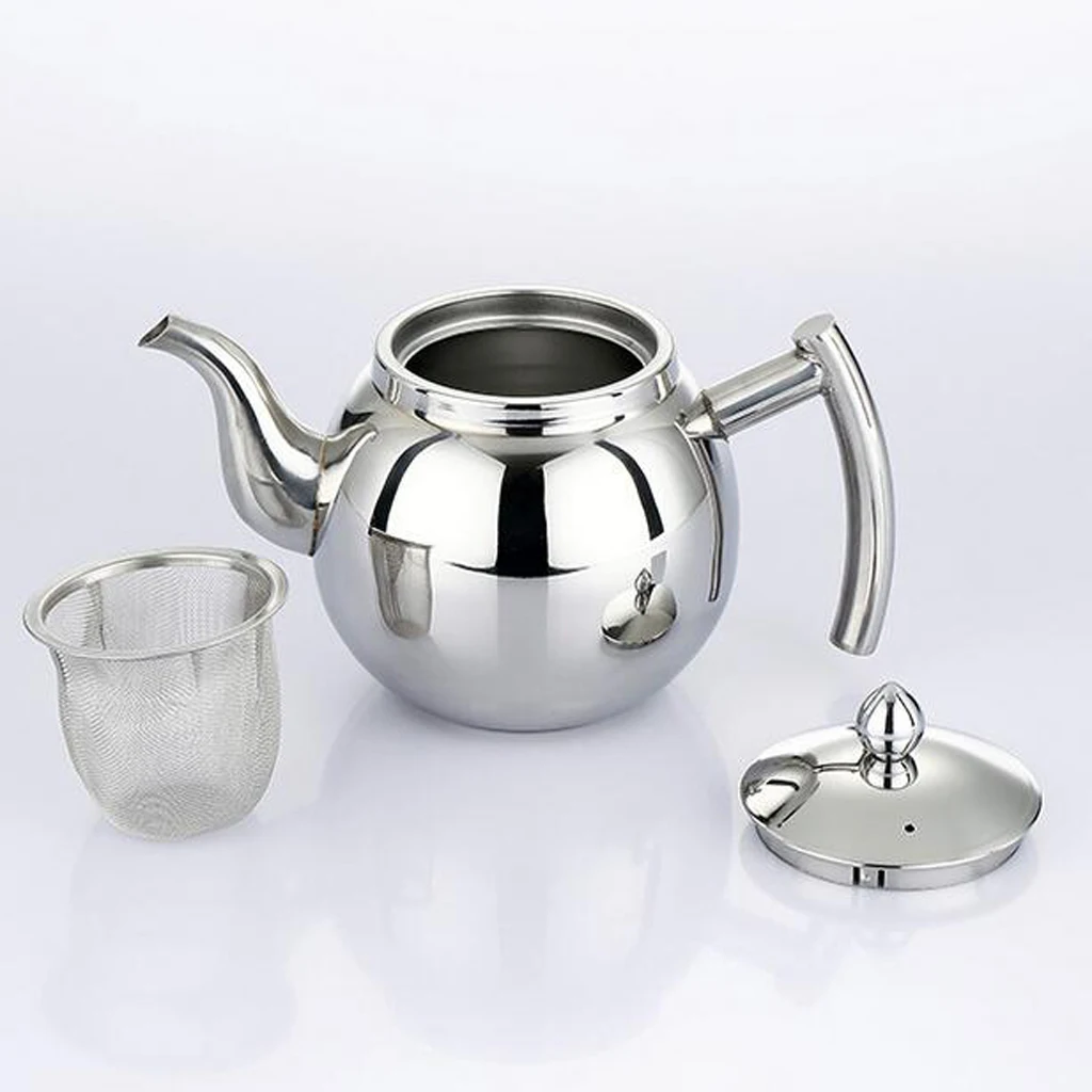 Чайный чайник из нержавеющей стали чайный горшок с зеркальной отделкой верхняя