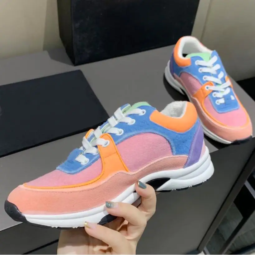 

Comfortable casual shoes men colorful sports shoes luxury brand multi-color lace-up leather women's shoes high quality 35-45