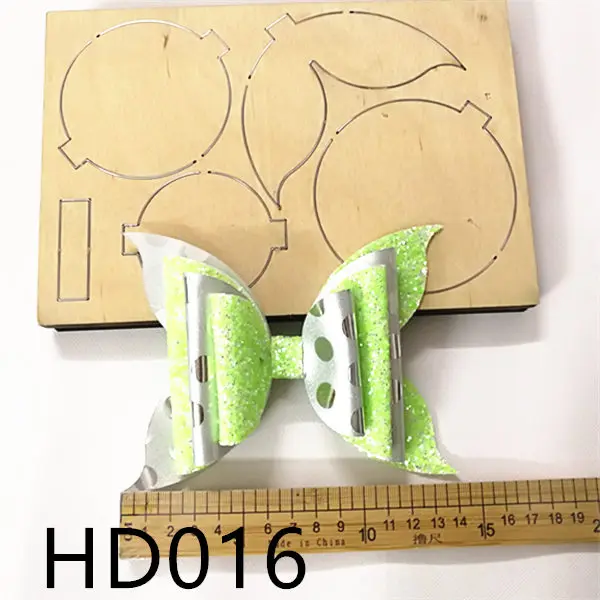 HD016 5 дюймов с большим бантом 4 слоя режущая пластина высечки из дерева для волос |