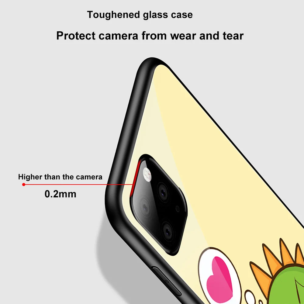 

Cartoon Anime Case For iPhone 11 12 Pro Max XS X XR 7 8 Plus mini Back Cover For iPhone SE 2020 Tempered glass Phone Cases Funda