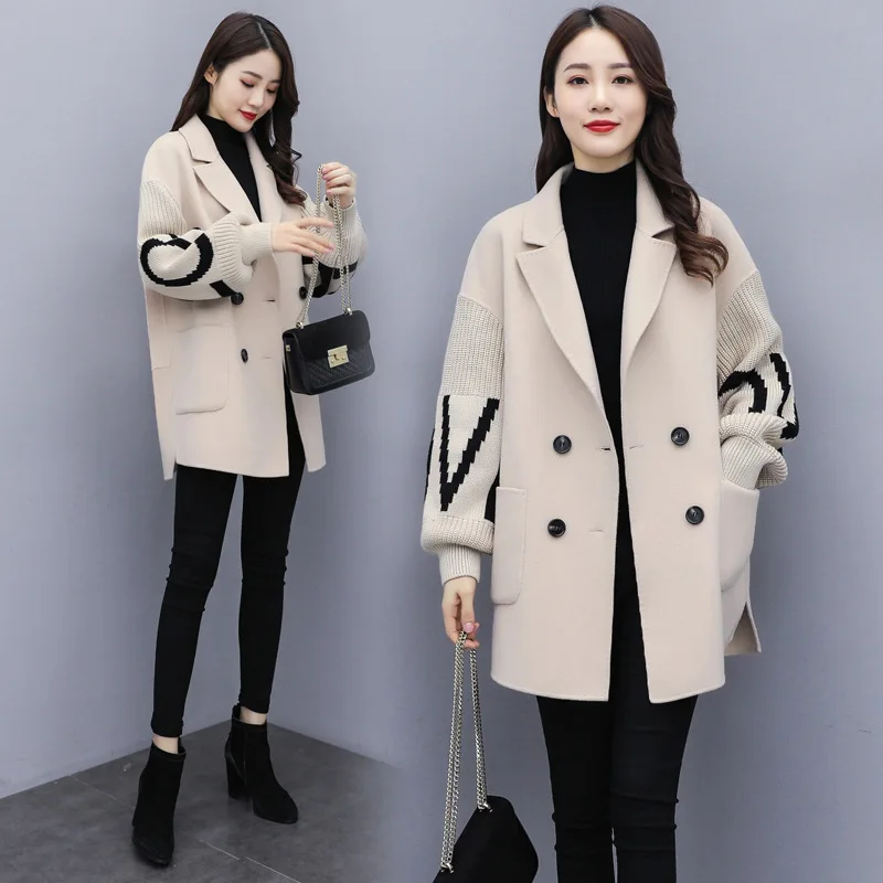 Зимнее женское Шерстяное Пальто новинка 2019 женская одежда удобная теплая