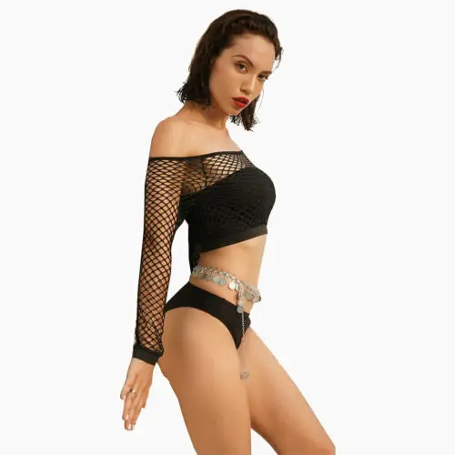 Модные Женские однотонные сетчатые ажурные летние шорты с открытыми плечами