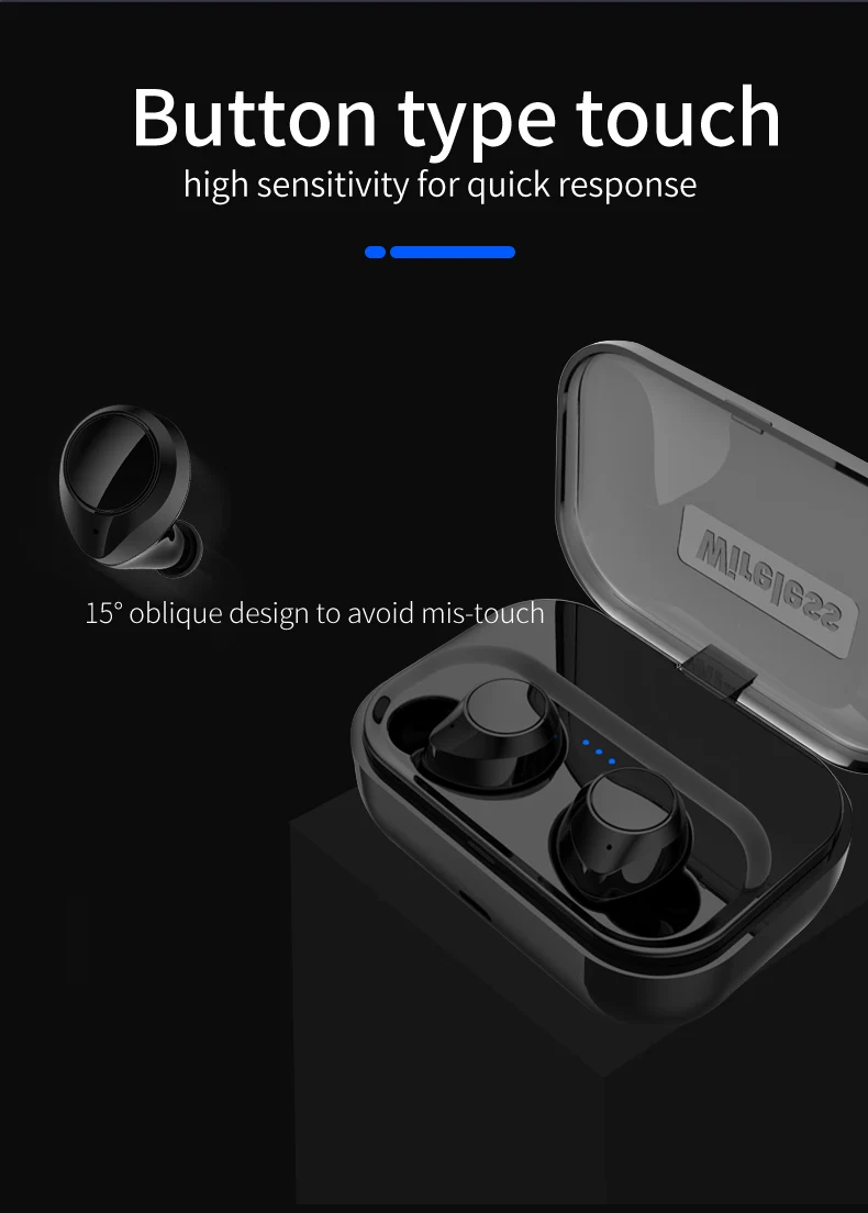 H1 беспроводные Bluetooth наушники Bluetooth 5,0 наушники с двойным микрофоном для iPhone Xaiomi huawei