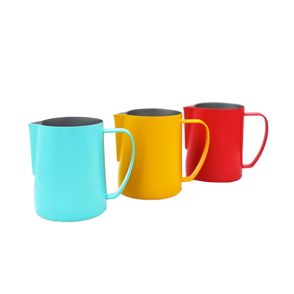 Кофейник кувшин для молока чашка взбивания пены из нержавеющей стали с красочным