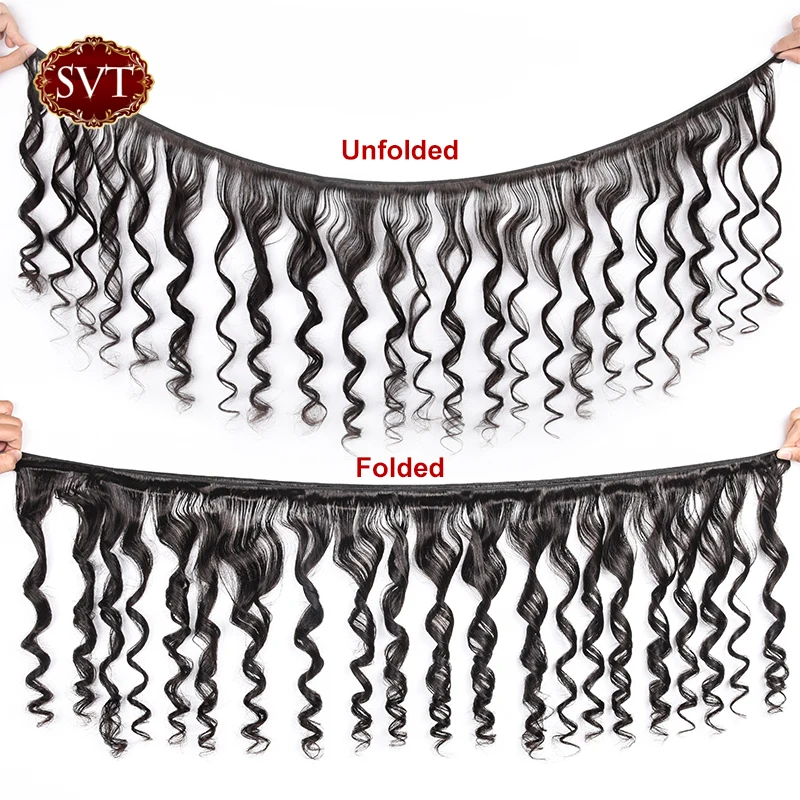SVT волосы свободные волнистые в наборе с фронтальной перуанские накладные 3 пучка