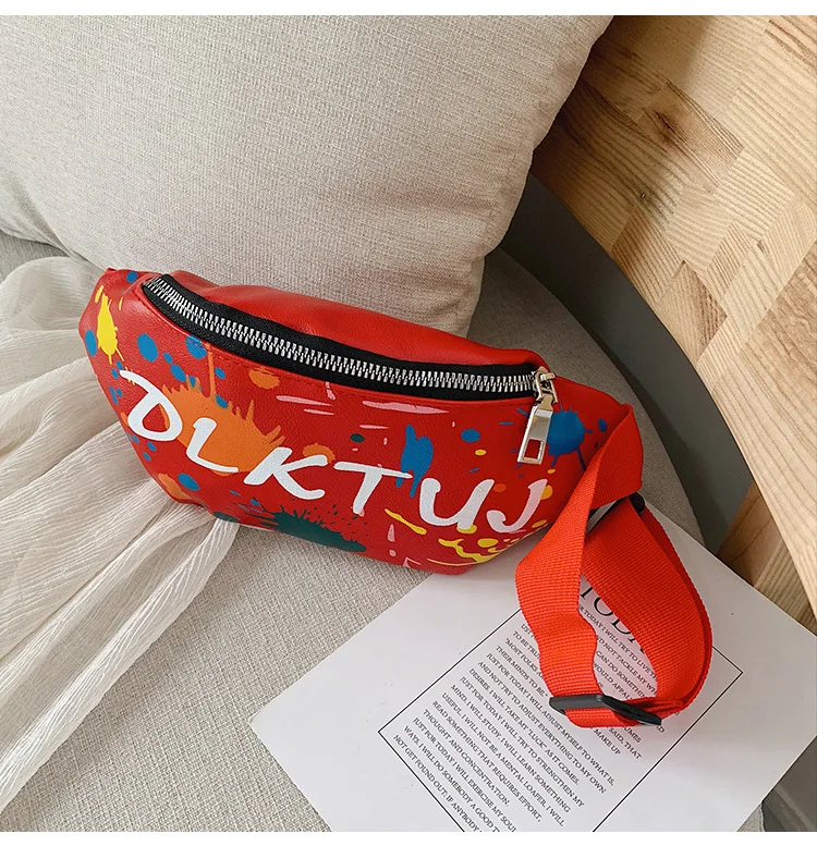 

Kid Girl Boy PU Leather Waist Bag Mini Wallet Chest Bag Baby Belt Bag Waist Pack Fanny Letter Pack