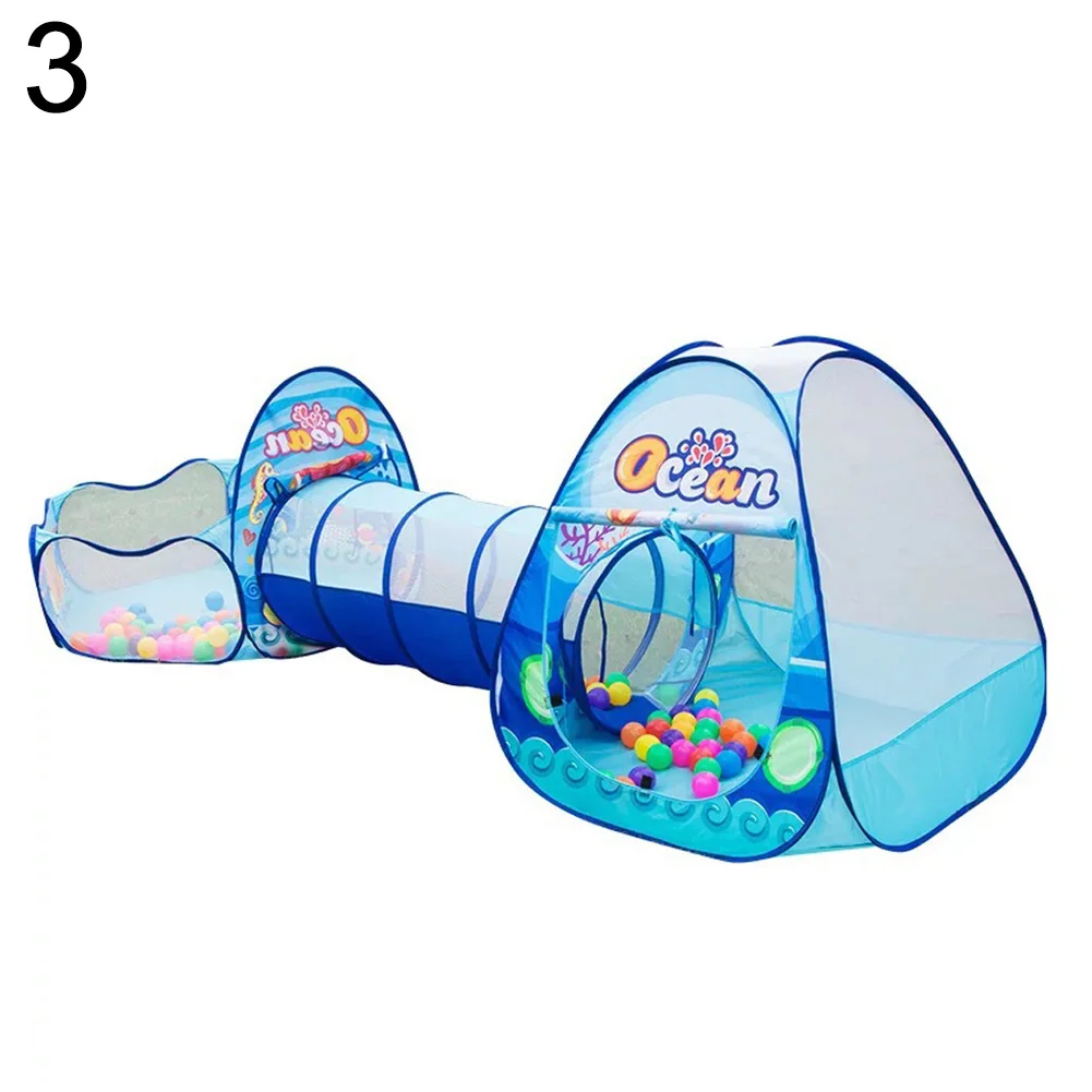 Складной Крытый открытый детский Океанский для игр с мячом палатка ползать туннель игровой домик Игровая палатка Детские игрушки легкий и портативный