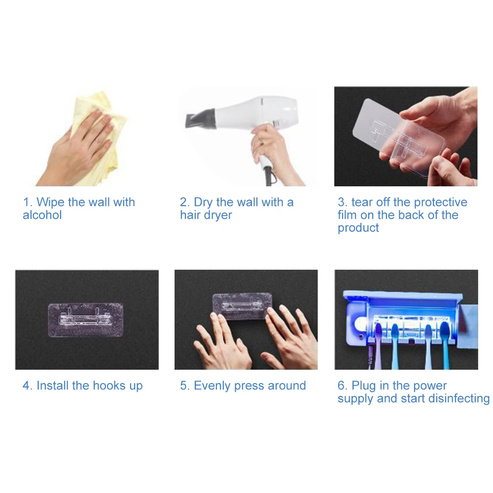 UV светильник ультрафиолетового Зубная щётка стерилизатор многофункциональная