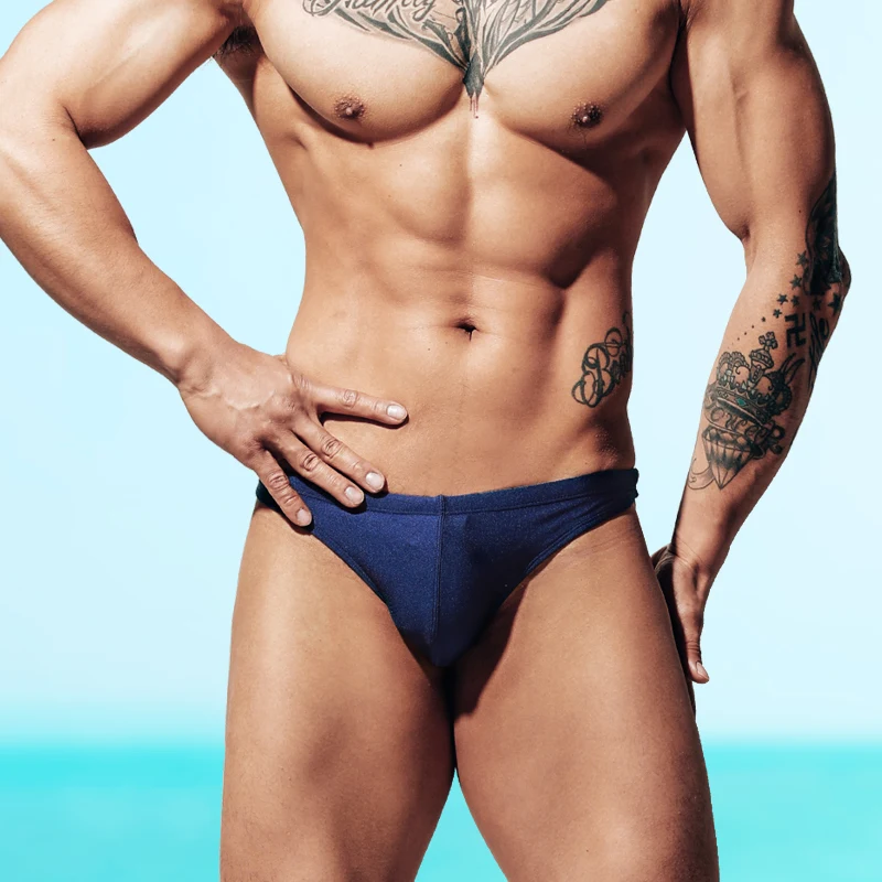 Новинка 2020 трендовые однотонные купальники Des78 мужские пикантные трусики-танга с