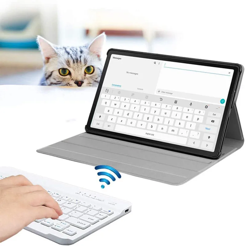 Беспроводная bluetooth клавиатура с тонкими кожаными чехлами чехол для Huawei Mediapad M6 10 8
