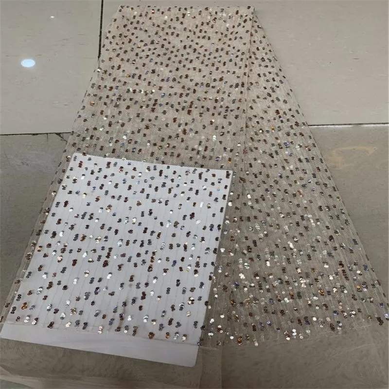 Нигерийский красный блестки кружевной ткани 2019 высокого качества африканский 3D