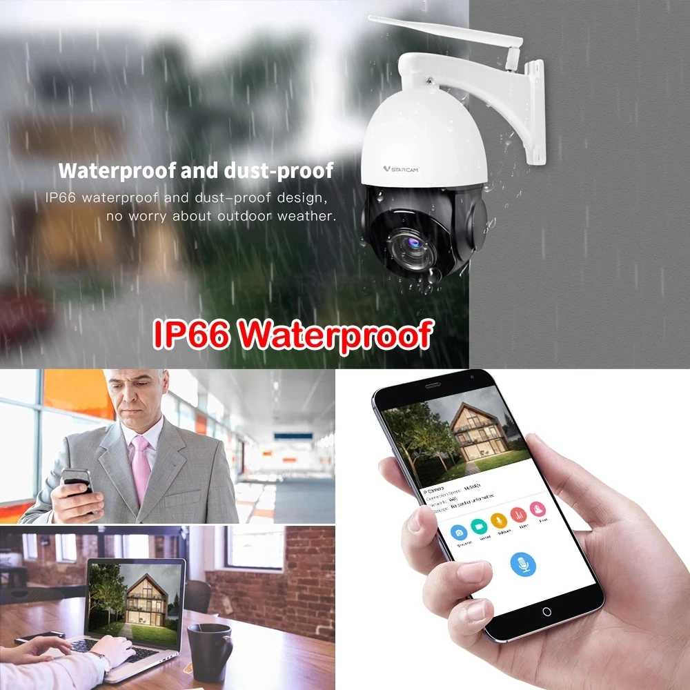 IP камера Vstarcam наружная Водонепроницаемая скоростная купольная PTZ с Wi Fi 4 МП 18X ИК 50