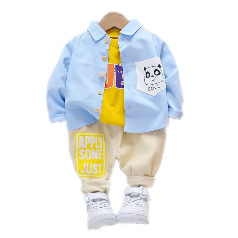 Детская одежда для мальчиков и девочек 2 шт./компл. спортивный костюм младенцев |