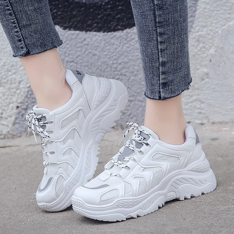 

Sneaker Woman Shoes Shallow Mouth Spring And Autumn Sports Shoe European Small White Shoe Woman New-style White Board Shoes