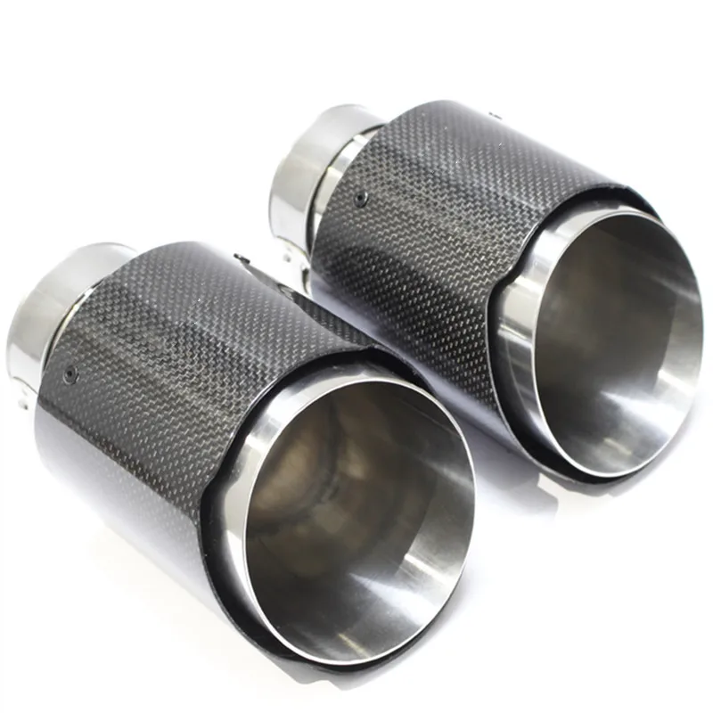 Модифицированная Автомобильная выхлопная труба 1 пара нержавеющая сталь +