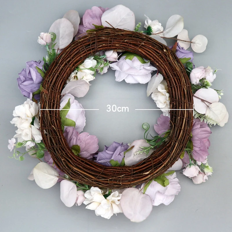 

Artificial Rose Peony Wreath Spring Summer Wreath for Front Door Wedding Wall Birthday Party Farmhouse Garden Home Decor