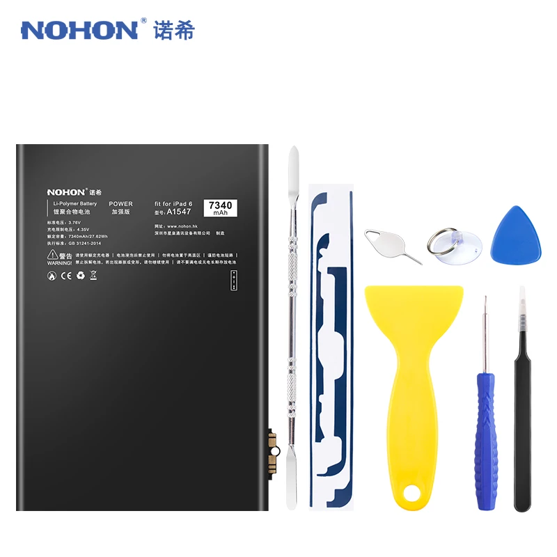 Оригинальный NOHON A1547 Батарея для Apple iPad 6 Air 2 A1566 A1567 7340 мАч высокой Ёмкость литий
