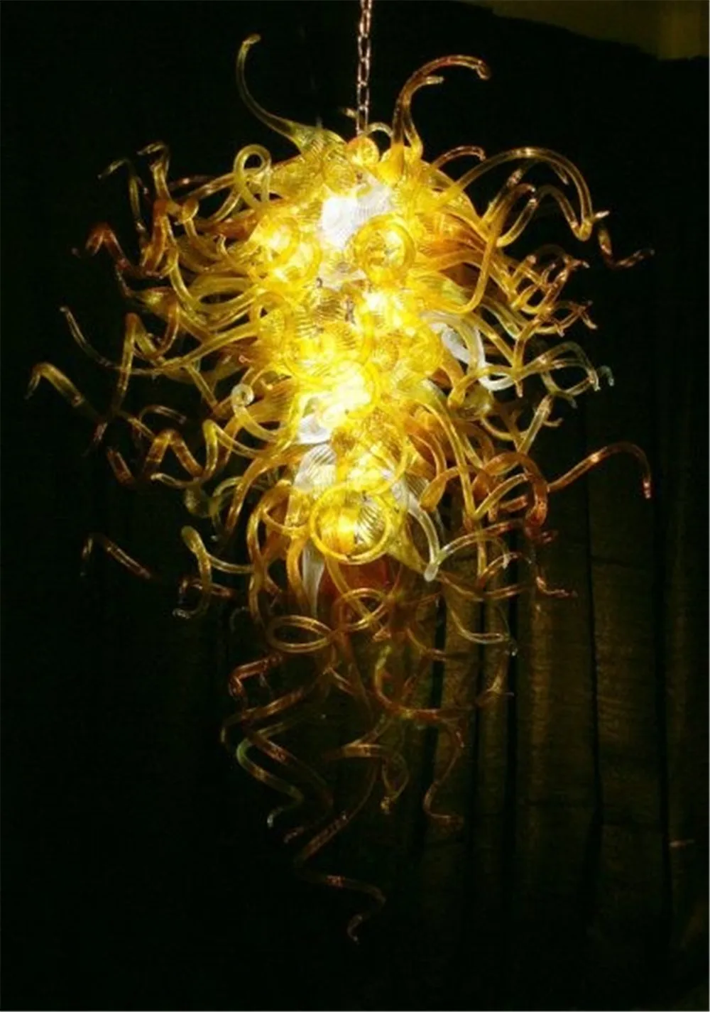 

New Product 100% Mouth Borosilicate Dale Chihuly Style Hand Blown Glass Chandelier Light