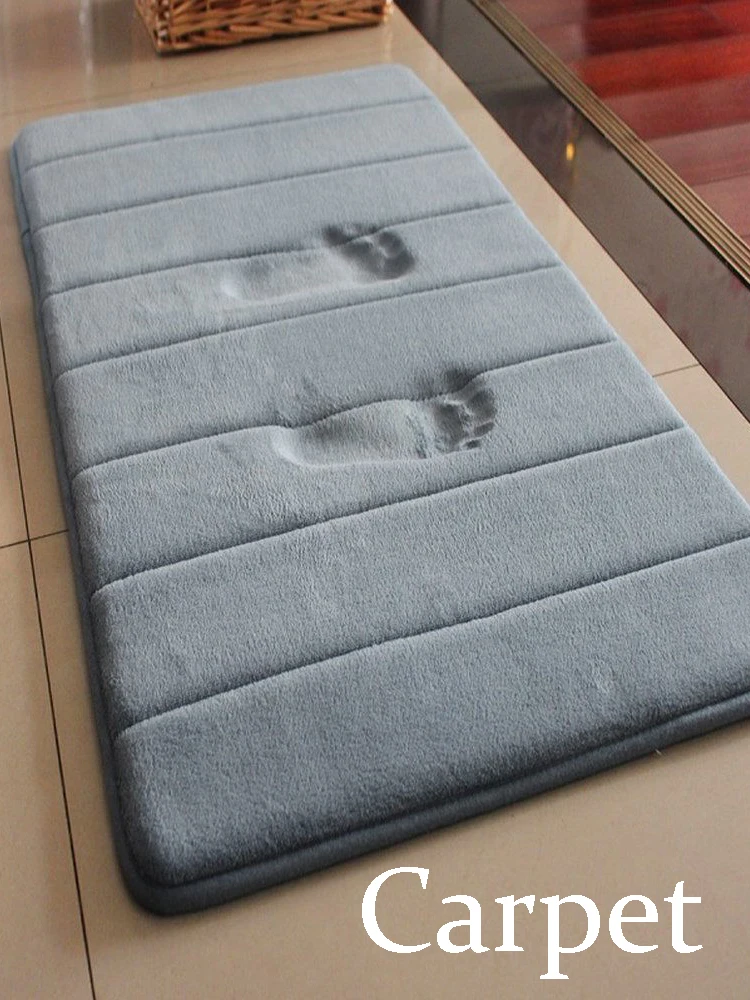 Водопоглощающий нескользящий коврик бытовой эластичный пенный для ванной и душа