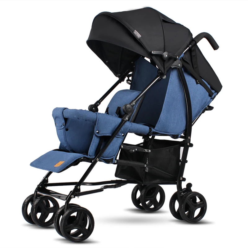 Детская коляска Bluebaby для близнецов легкая переносная Складная двойная маленьких