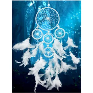 5D DIY full square diamond painting dream wind chime dream catcher home decoration rhinestone embroidery mosaic art picture kit