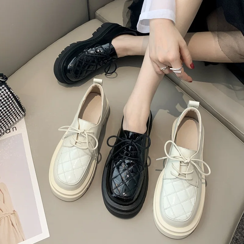 

Brand Women Pumps Round Toe Genuine Leather High Heels Platform Dress Party Casual Ladies Shoes Quality Woman Platform Pumps 39