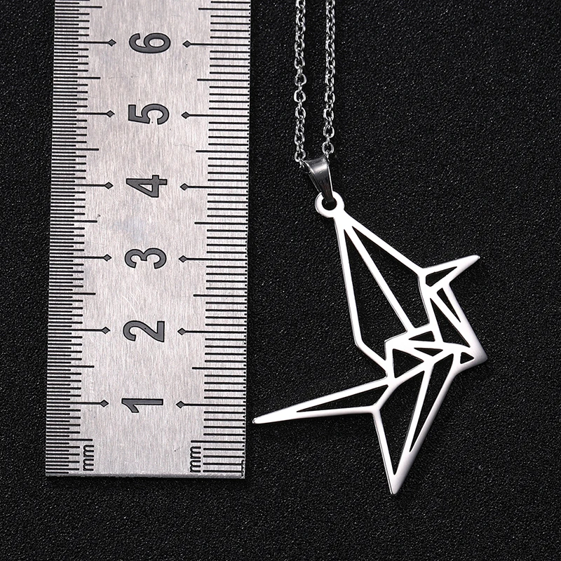Teamer Hollow Sacred Unicorn Crane Animal Necklace Girls Women Stainless Steel Initial Chain Necklaces Jewelry New Year Gift | Украшения и