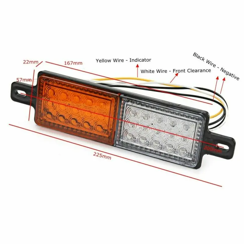 

1,8 Вт индисветильник мм * 57 мм * 22 мм универсальный индикатор боковой маркер 12В-24В