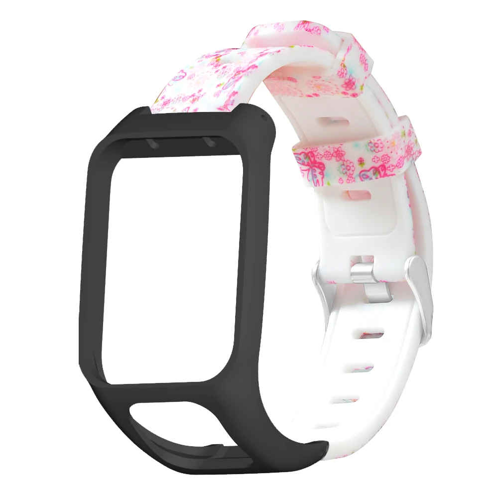 Новый гибкий сменный силиконовый ремешок для часов TomTom Runner 2 / 3 Spark/3 Sport GPS из ТПЭ