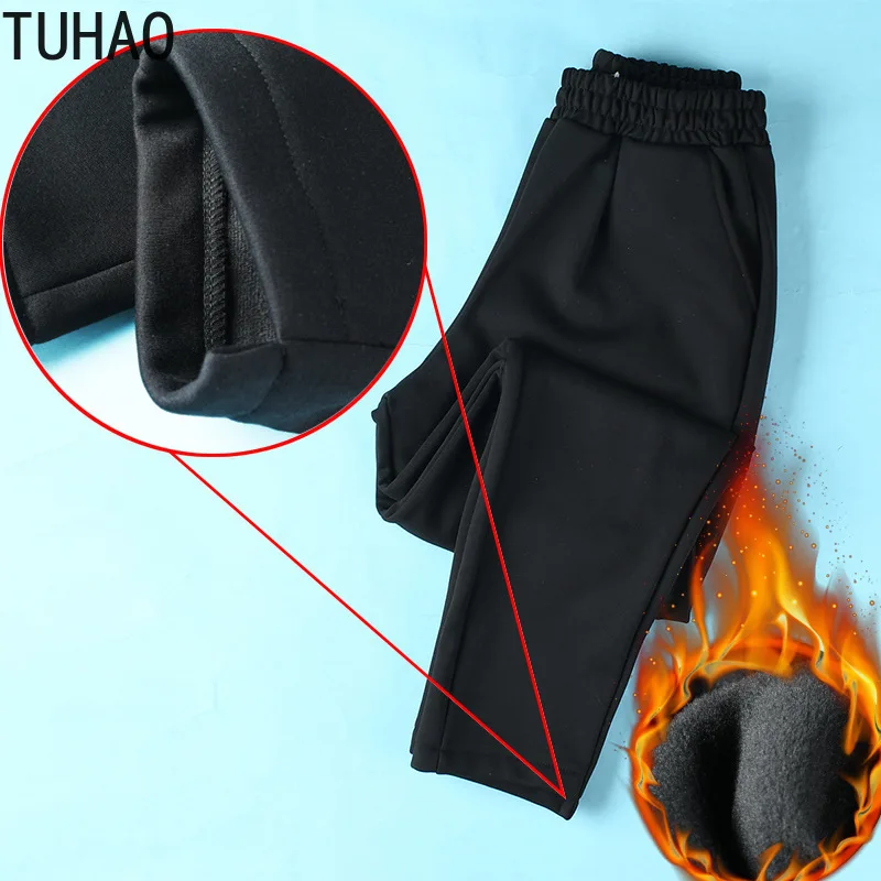 

TUHAO 2021 повседневные брюки большого размера d 9XL 8XL 7XL 6XL 3XL для мам и мам женские зимние шаровары большого размера теплые брюки