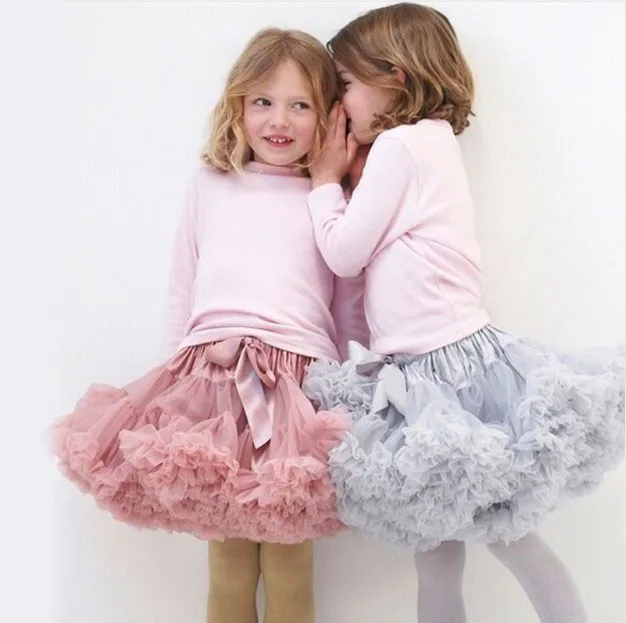 1-10Y Girls Kids Tutu Skirt Ballerina Pettiskirt Layer Fluffy Children Ballet Skirts For Party Dance Princess Tulle Miniskirt 2