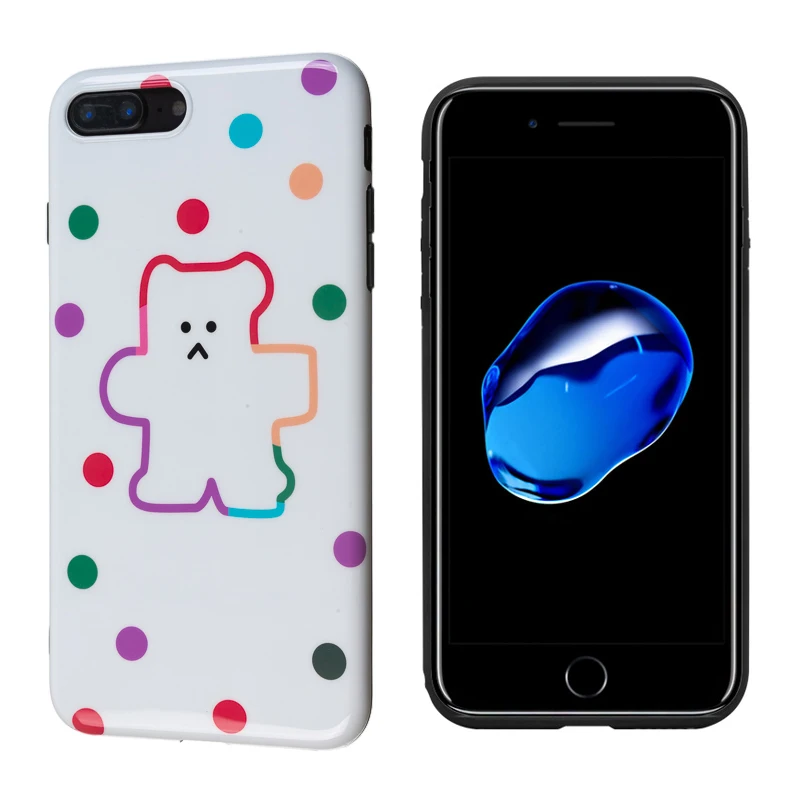 Роскошный Блестящий Мягкий силикон imd чехол для iPhone X XS Max XR 7 8 Plus 6 6S милый детский