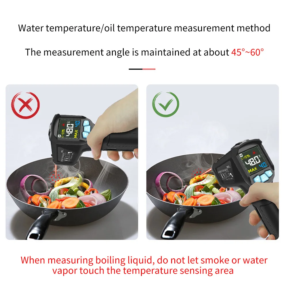 Цифровой Бесконтактный инфракрасный термометр лазерный пирометр для бойлера