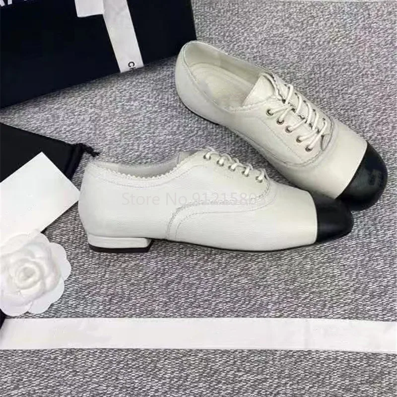 

Туфли женские из натуральной кожи, на шнуровке, круглый носок, Туфли Мэри Джейн, дизайнерские, роскошные брендовые, повседневная обувь в рим...