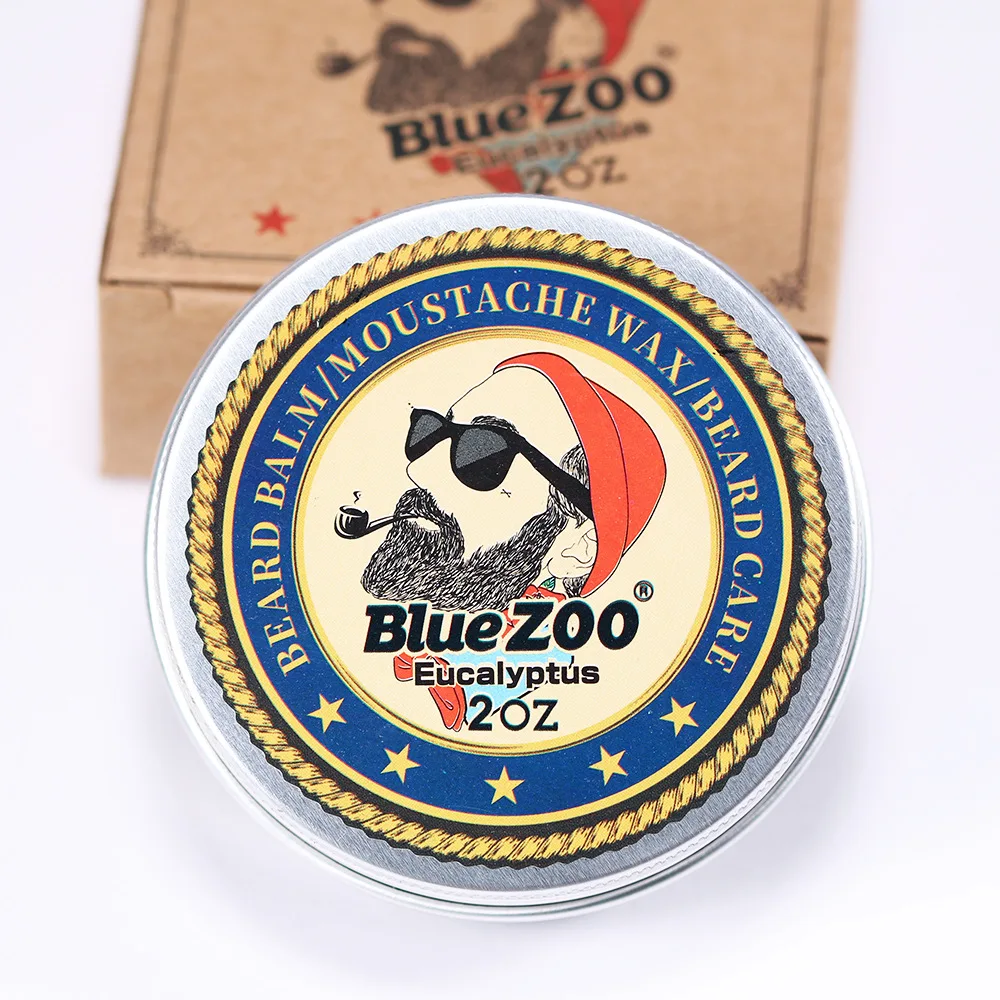 Bluezoo Sandalwood Sweet Orange Eucalyptus 4 Flavor 60G Men's Facial Beard Wax Care Cream Gift for Father | Красота и здоровье