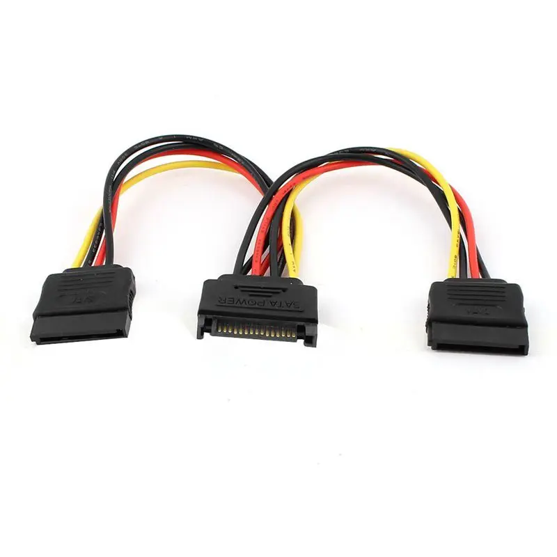 5 шт. 15 Pin SATA папа 2 распределитель Женский кабель питания|Кабели питания| |