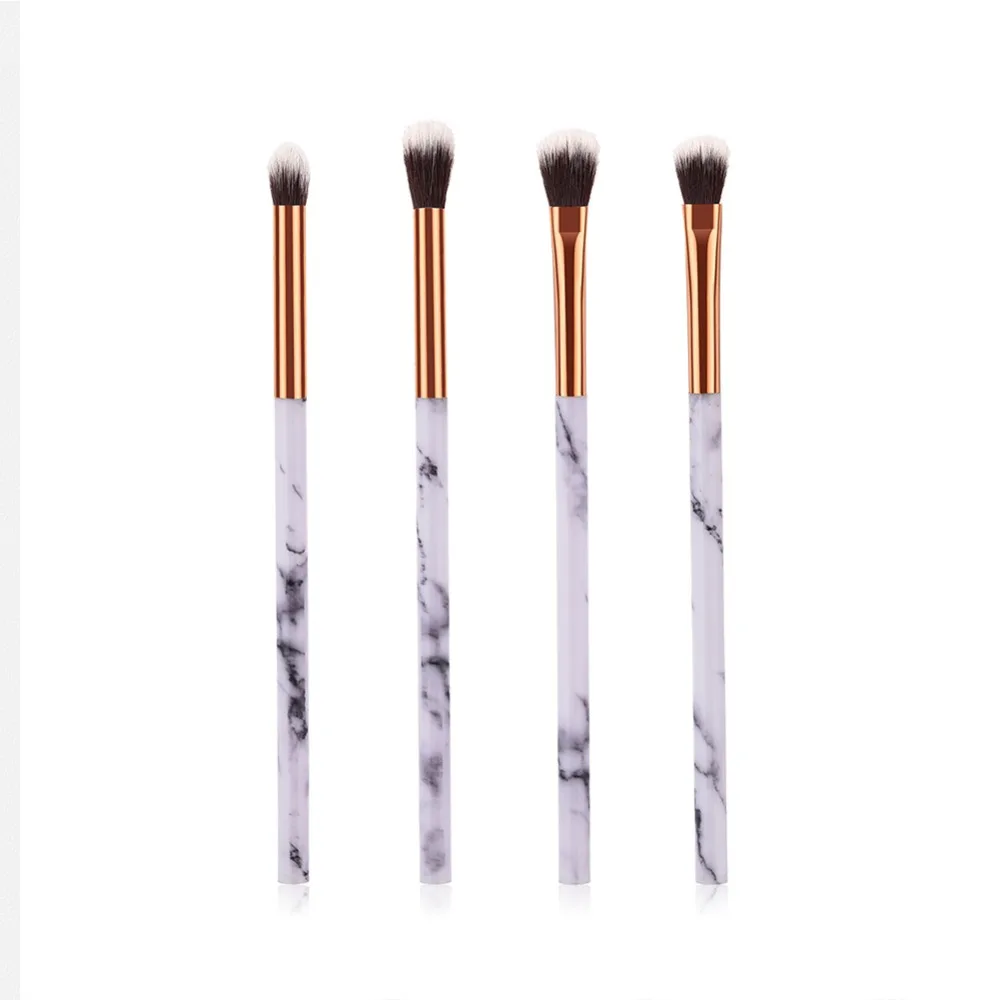 4 шт. женская кисть для теней век с мраморной текстурой и ручкой смешивания пудры
