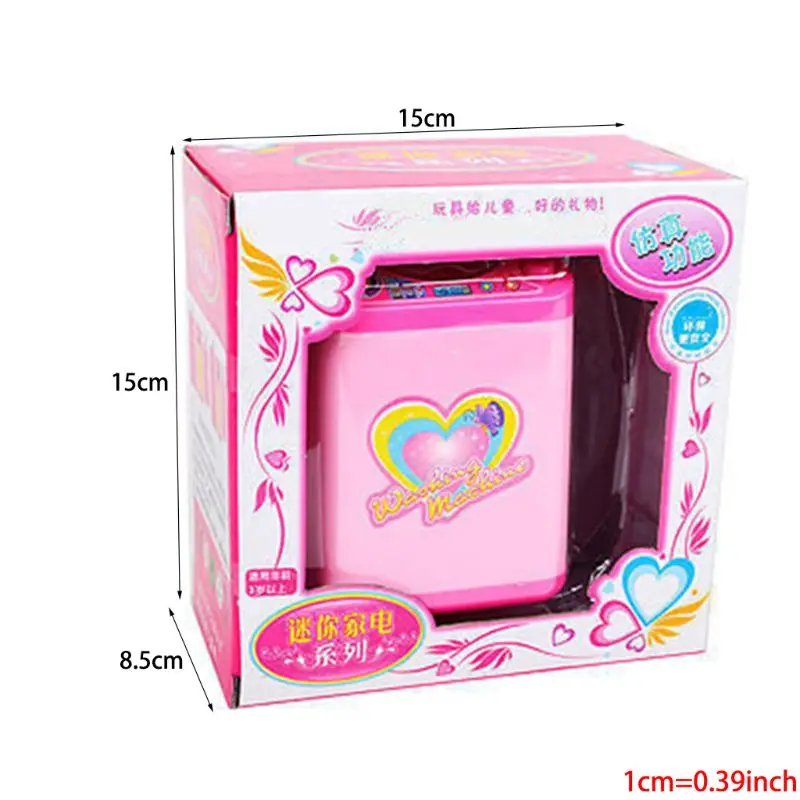 

Mini Electric Simulation Play House Pretend Toy Cosmetic Washing Machine Makeup Brushes Cleaner Cleaning Washer Tool for