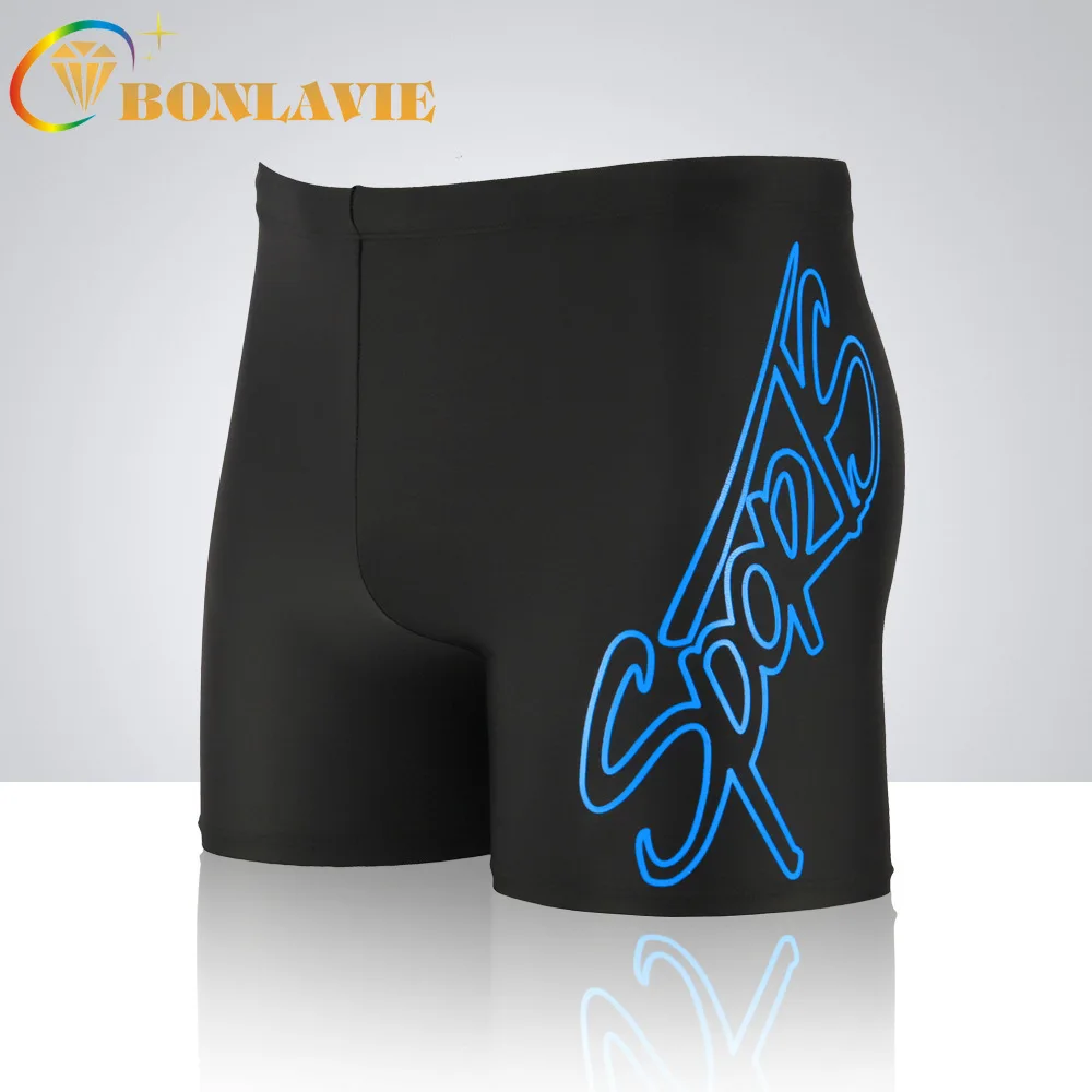 XL-2XL плавки с высокой талией надписью Sports быстросохнущие удобные для взрослых