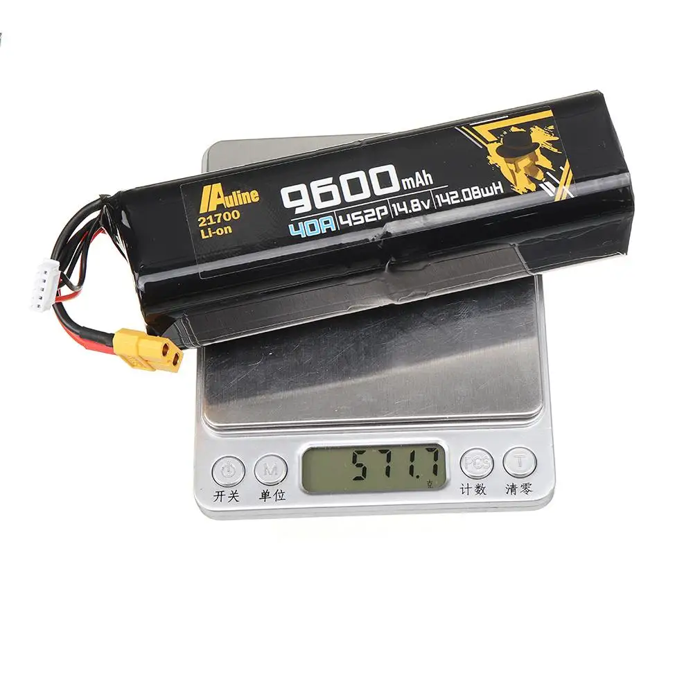 

Auline 21700 4S 14.8V 9600mAh 40A 4S2P Li-ion Battery for RC Drone RC Parts RC Quadcopter Multicopter Multirotor w/ XT60 Plug