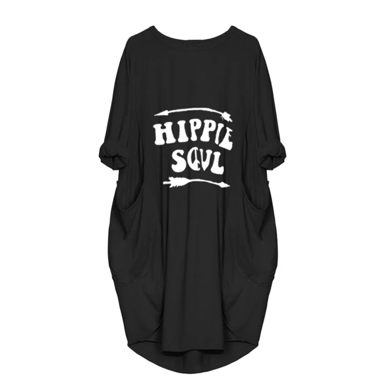 Новинка женские свободные топы футболки с рисунком в стиле хиппи платья круглым